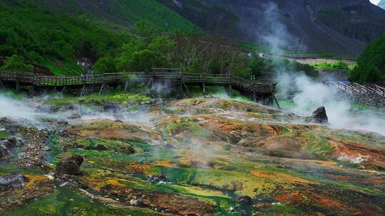 天然火山温泉