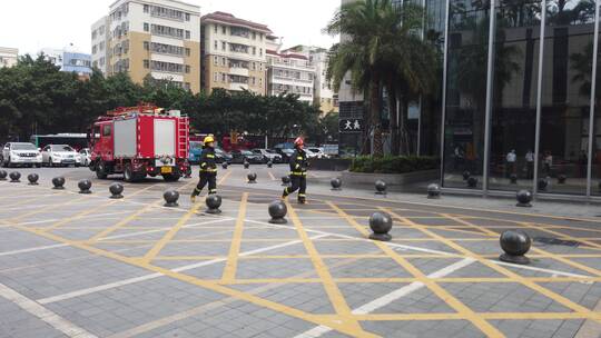 消防 灭火 消防站 灭火器 火警视频素材模板下载