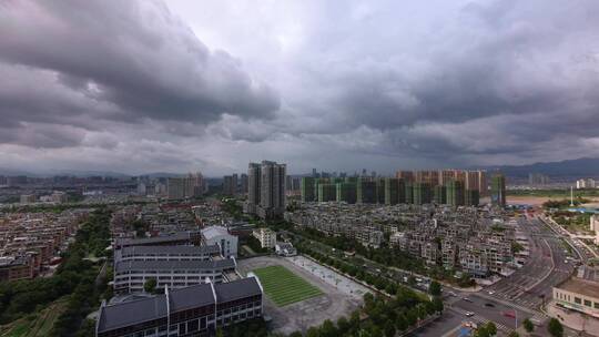 义乌江东城市风光延时摄影视频素材模板下载