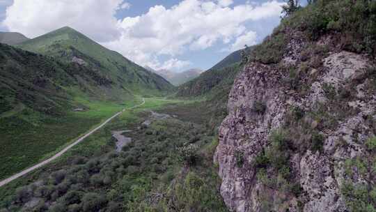 仓家峡 林场 航拍 森林 石山