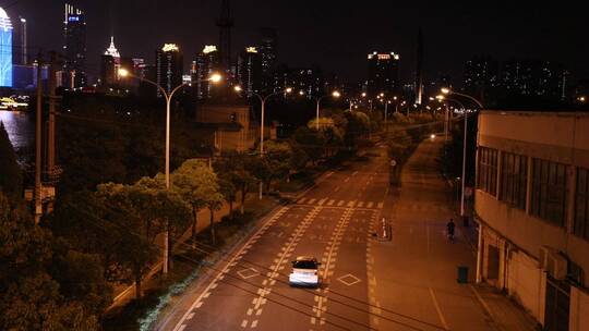 运河东路夜景视频素材模板下载