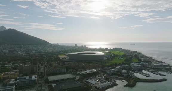 城市建筑，体育场，海洋，海岸