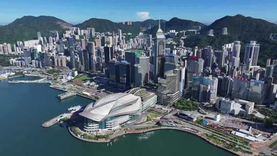 香港维多利亚港航拍