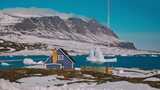 北极峡湾里的迪斯科湾小镇 北极探险高清在线视频素材下载