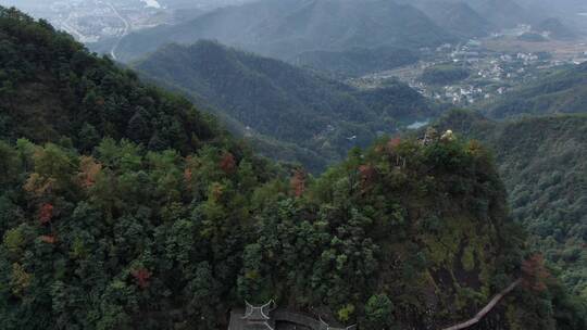 航拍浙江建德大慈岩景区