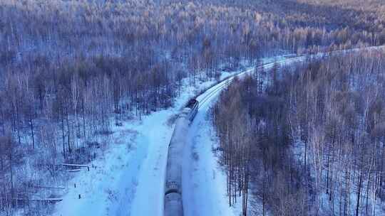 穿越雪森林的绿皮火车250104-9