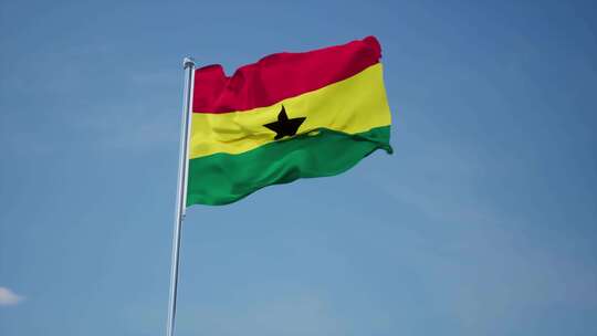 加纳旗帜视频素材模板下载