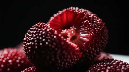 微距特写杨梅果实