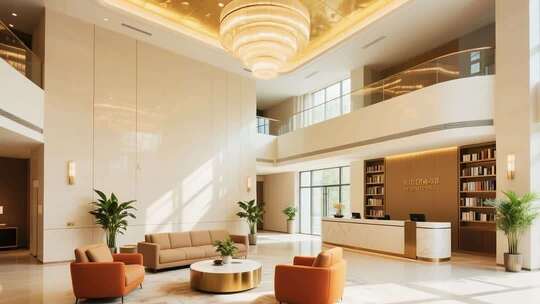 现代风格酒店大堂室内场景