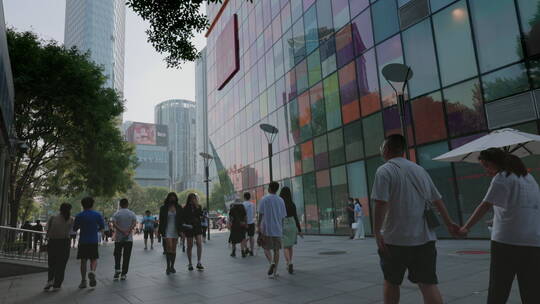 北京三里屯街景视频素材模板下载