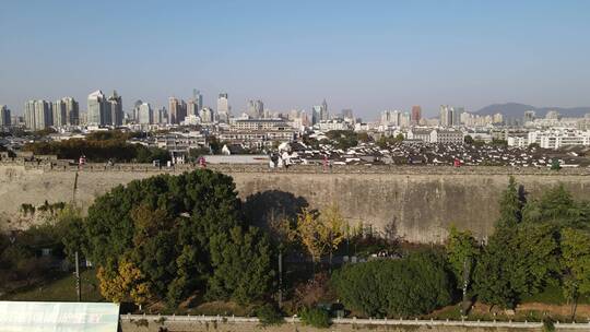 航拍南京城市风光