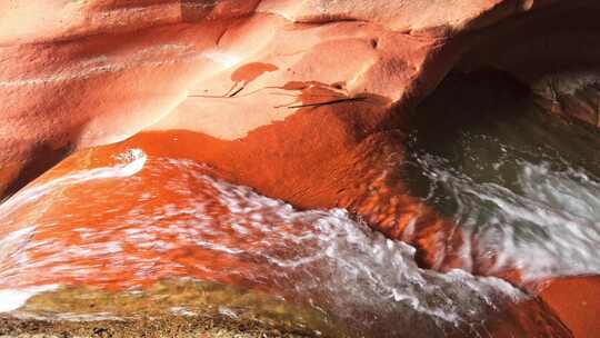 农村大山河流溪水水流小溪山涧