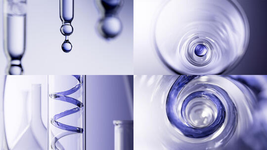 医疗试管萃取实验室细胞仪器美妆精华水滴高清在线视频素材下载