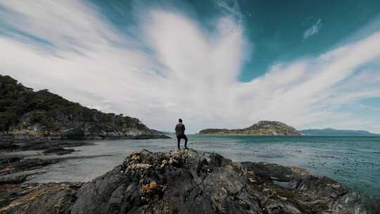 人，探索，搜索，海岸线