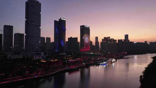 中国广东省佛山市佛山新城夜景