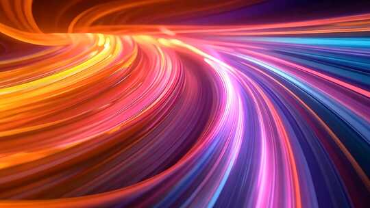 璀璨绚丽光影素材 流动的色彩光线背景片头