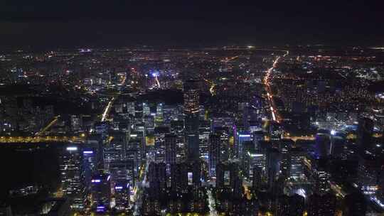 济南CBD汉峪金谷城市夜景