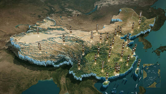 中国全国高程地图三维3d（E3D）