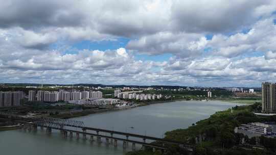 四川绵阳城市一角、城市风景