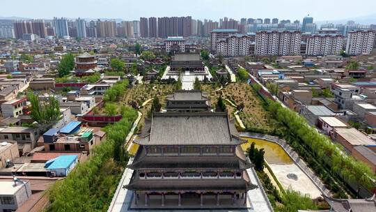 航拍甘肃陇西县李家龙宫