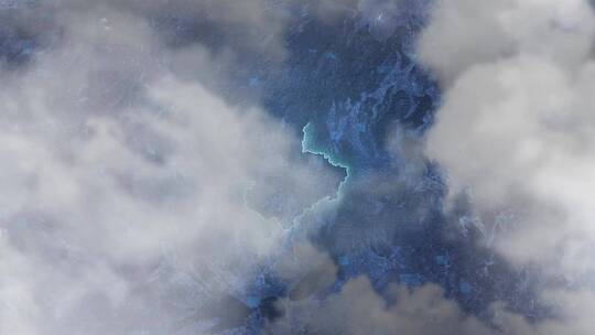 柳州市地图-云雾俯冲勾勒轮廓