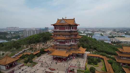 徐州宝莲寺风光航拍素材