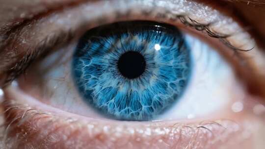 蓝色眼睛微距特写素材
