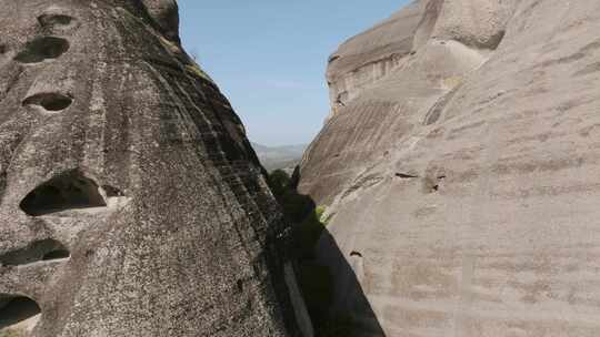 Meteora，悬崖，卡拉巴卡，希腊