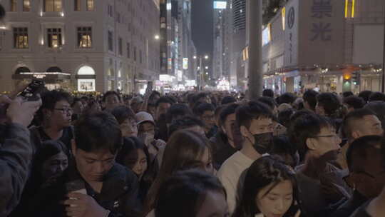 香港2023跨年夜尖沙咀街景夜景