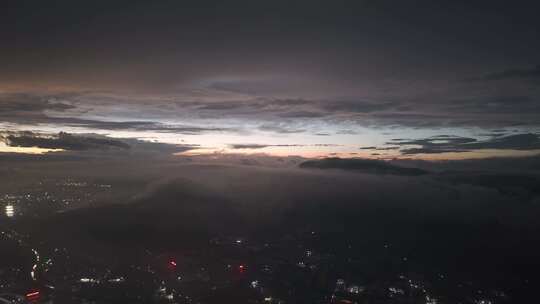 城市云海日出景象