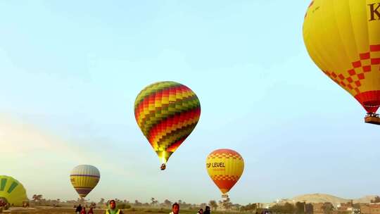 埃及卢克索热气球视频素材模板下载