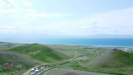 4k航拍新疆赛里木湖大西洋最后一滴眼泪