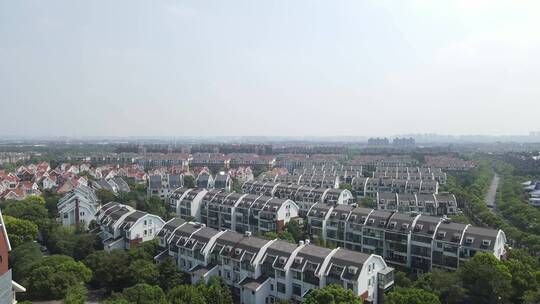 上海美兰湖别墅区4K航拍原素材