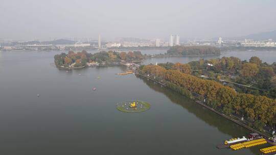 南京玄武湖4A景区航拍