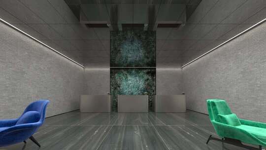 现代酒店大堂设计动画空镜合集