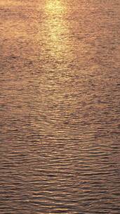 波光粼粼水面夕阳4K超高清