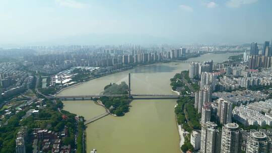 福州闽江城市风景航拍4K