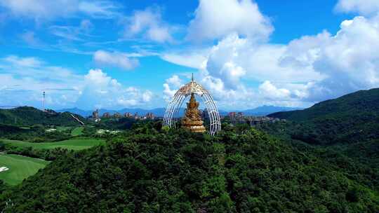 东部华侨城大华兴寺四面观音B视频素材模板下载