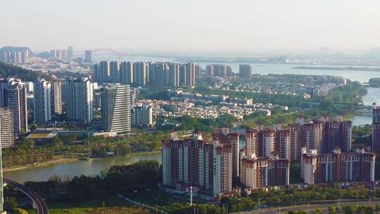 广东省佛山市城市风光航拍视频素材模板下载