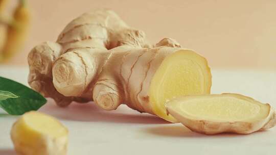 生姜食材微距特写