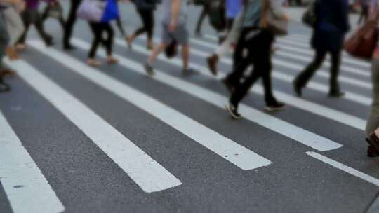 行人通过斑马线场景