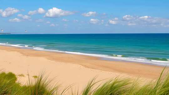 海滩蓝天大海自然风光