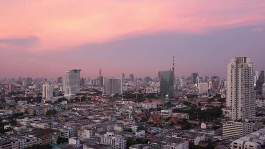 日落时分的泰国曼谷