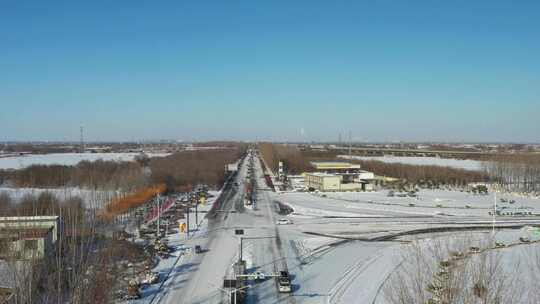 航拍雪景 唯美冬日空镜 立冬 冬至节气