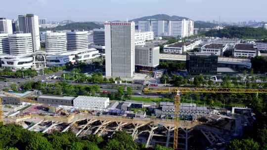 广州黄埔科学城中心航拍视频素材模板下载