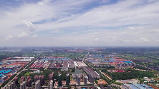 长沙宁乡工业城市全景航拍视频素材模板下载