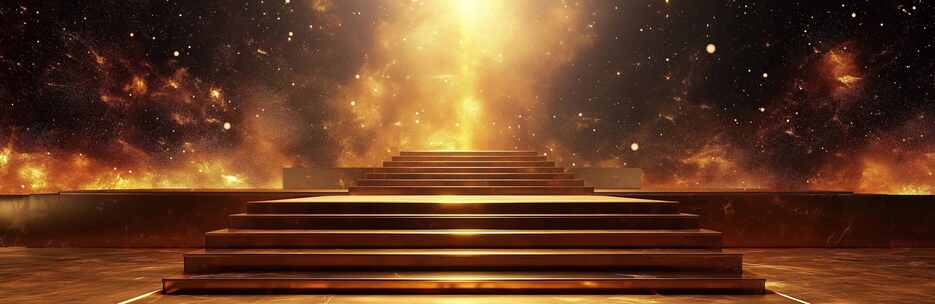 金色粒子舞台颁奖背景