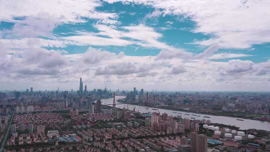 上海大全景多云天空延时