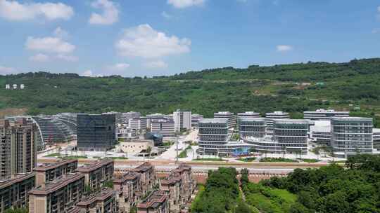 重庆科学城 重庆科学谷航拍4K视频素材模板下载