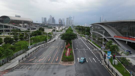 （2K原素材）琶洲口岸码头道路